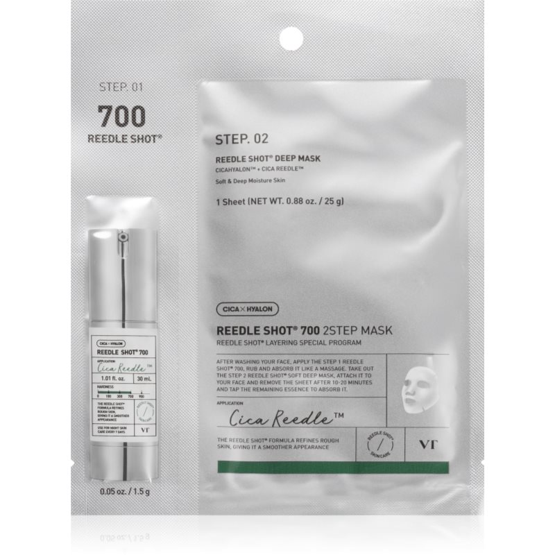 VT Cosmetics Reedle Shot 700 2-Step Mask Intensive erneuernde Maske für eine zwei-Phasen-Hautpflege 26.5 g