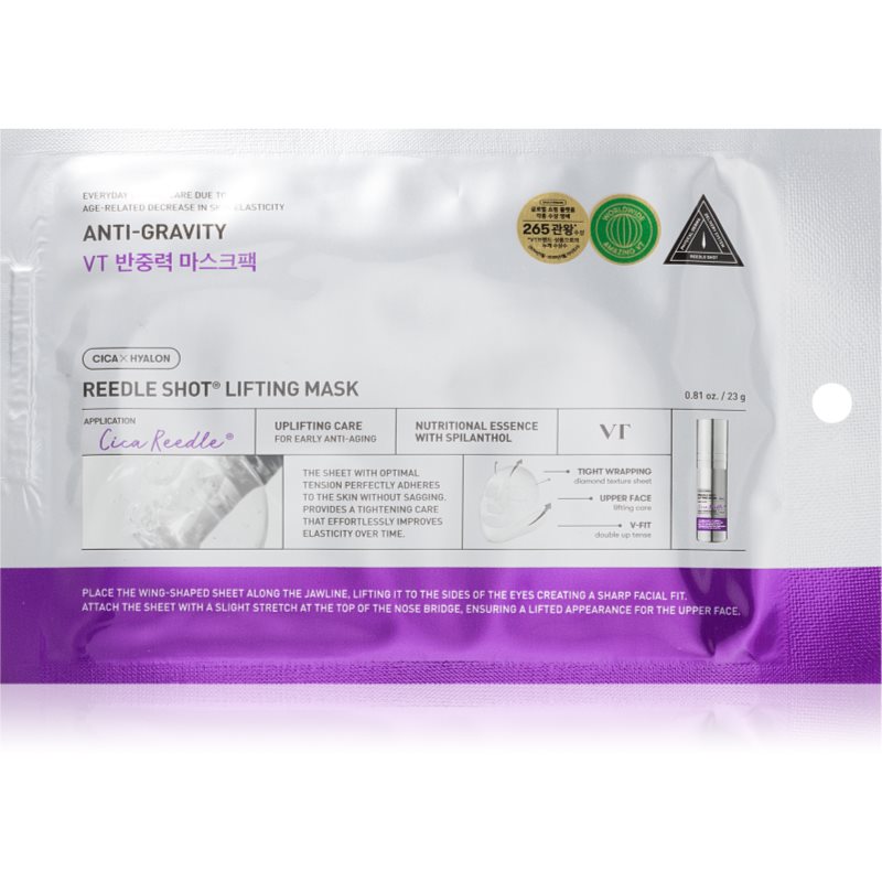 VT Cosmetics Reedle Shot Lifting Mask intensive Liftingmaske mit festigender Wirkung 23 g