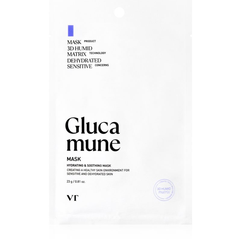 VT Cosmetics Glucamune Mask vlažilna tekstilna maska s pomirjajočim učinkom 1 kos