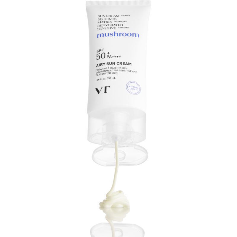 VT Cosmetics Mushroom Airy Sun Cream ochranný krém na obličej s hydratačním účinkem SPF 50+ 50 ml (obrázek 3)