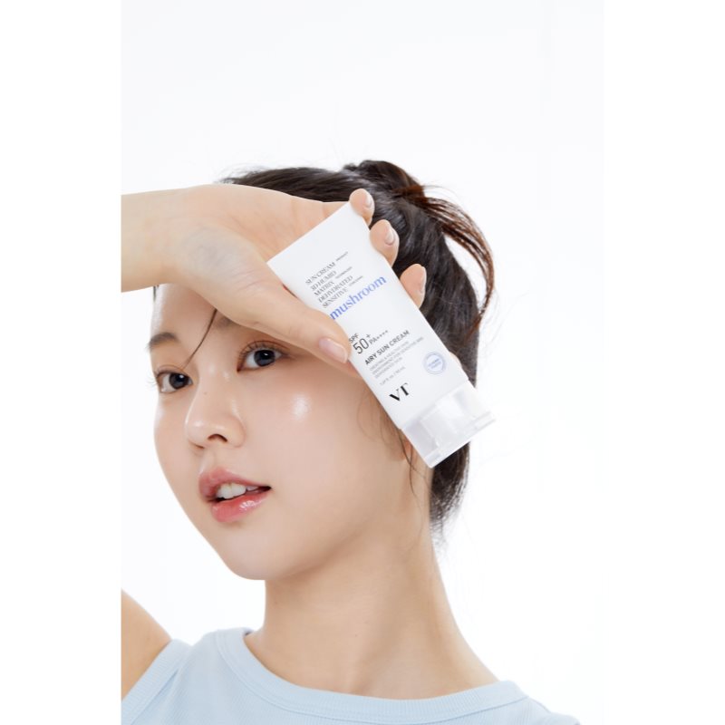 VT Cosmetics Mushroom Airy Sun Cream ochranný krém na obličej s hydratačním účinkem SPF 50+ 50 ml (obrázek 7)