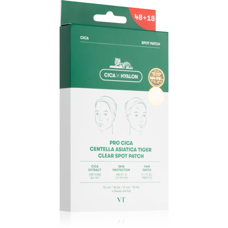 VT Cosmetics Pro Cica Centella Asiatica Tiger Clear Spot Patch Pflaster für problematische Haut 66 St.