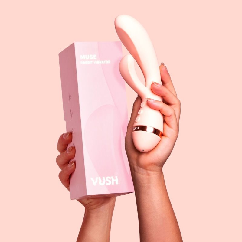 Vush Muse Rabbit vibrátor se stimulátorem klitorisu Pink 20 cm (obrázek 3)