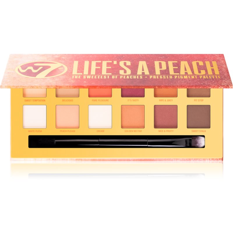 W7 Cosmetics Life's a Peach akių šešėlių paletė , matinio efekto 9.6 g