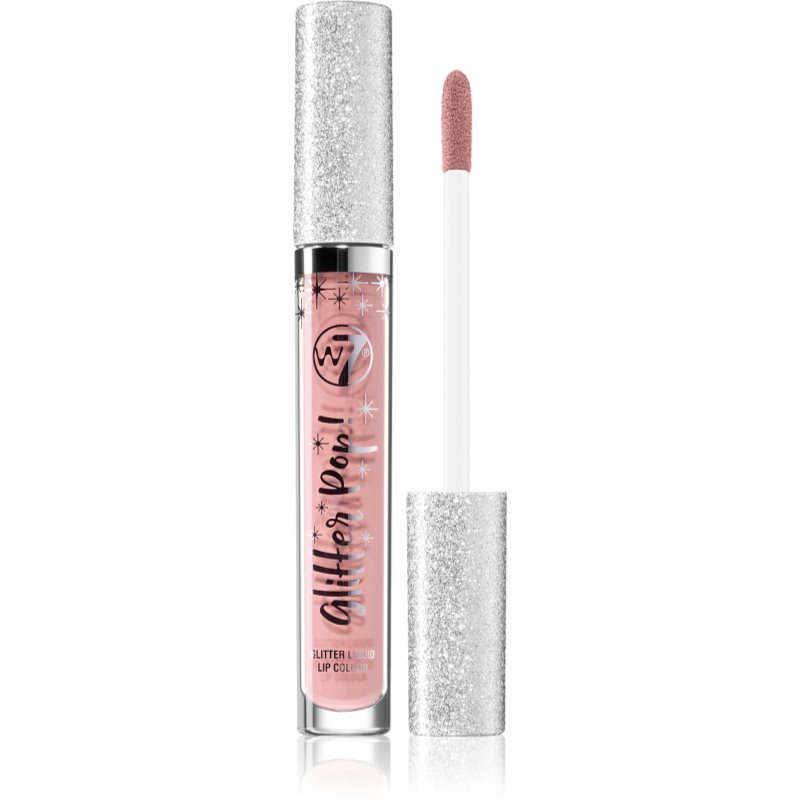 W7 Cosmetics Glitter Pop! skystieji lūpų dažai su blizgučiais atspalvis Flesh Flash 2.5 ml