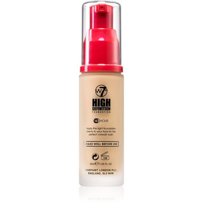 

W7 Cosmetics HD зволожуючий тональний крем відтінок Creme Brule