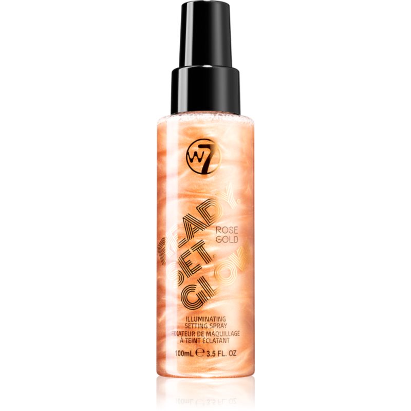 

W7 Cosmetics Ready/Set/Glow освітлюючий фіксуючий спрей відтінок Rose Gold
