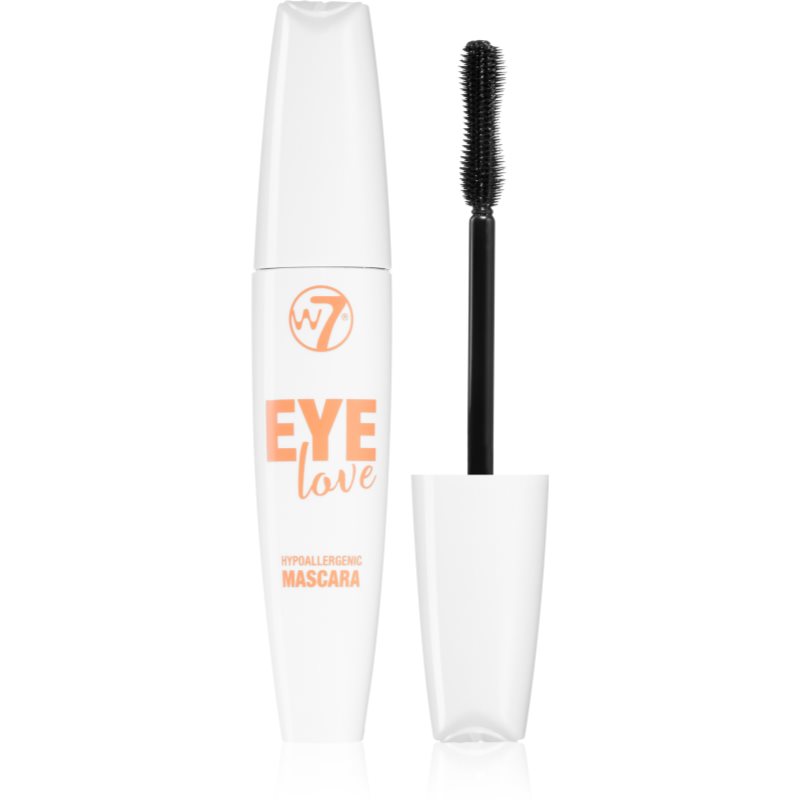 W7 Cosmetics Eye Love Hypoallergenic apimties suteikiantis ir blakstienas ilginantis tušas atspalvis Black 13 ml