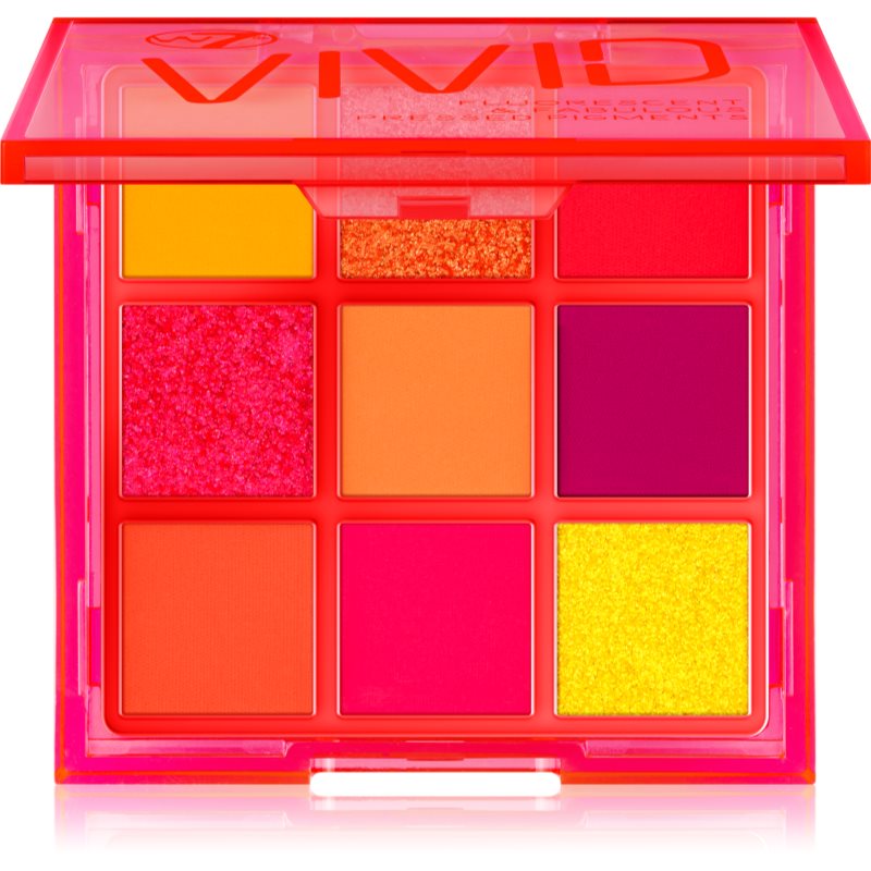 

W7 Cosmetics Vivid палітра тіней відтінок Outrageous Orange