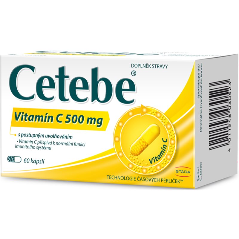 Cetebe Vitamin C 500 mg kapsuly na podporu imunitného systému, pre krásnu pleť a nechty 60 cps kúpite na Notino.sk