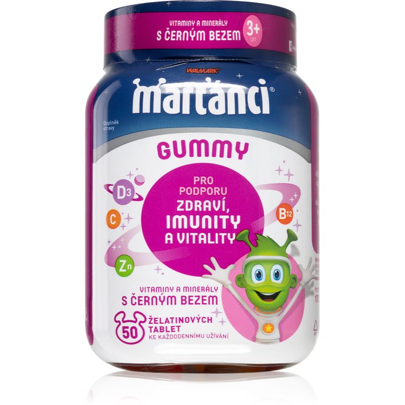 Marťánci Gummy Baza čierna želatínové tablety na podporu imunitného systému 50 tbl kúpite na Notino.sk
