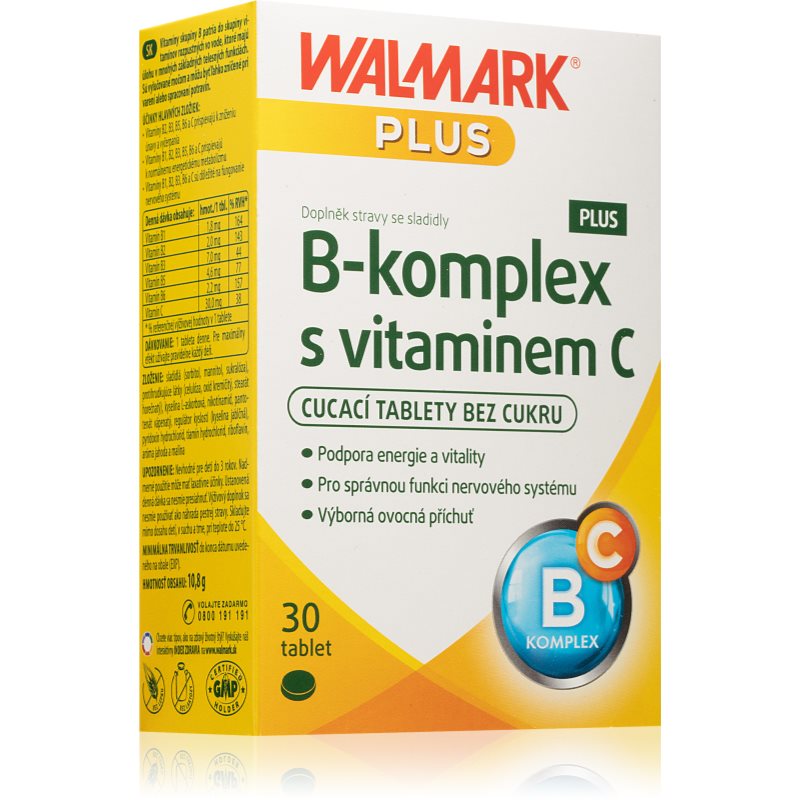 Walmark B-komplex PLUS + vitamín C tablety na podporu imunitného systému, pre krásne vlasy a pleť 30 tbl kúpite na Notino.sk