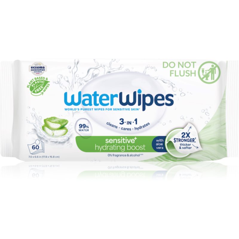 WaterWipes Hydrating Clean osvěžující vlhčené ubrousky 60 ks