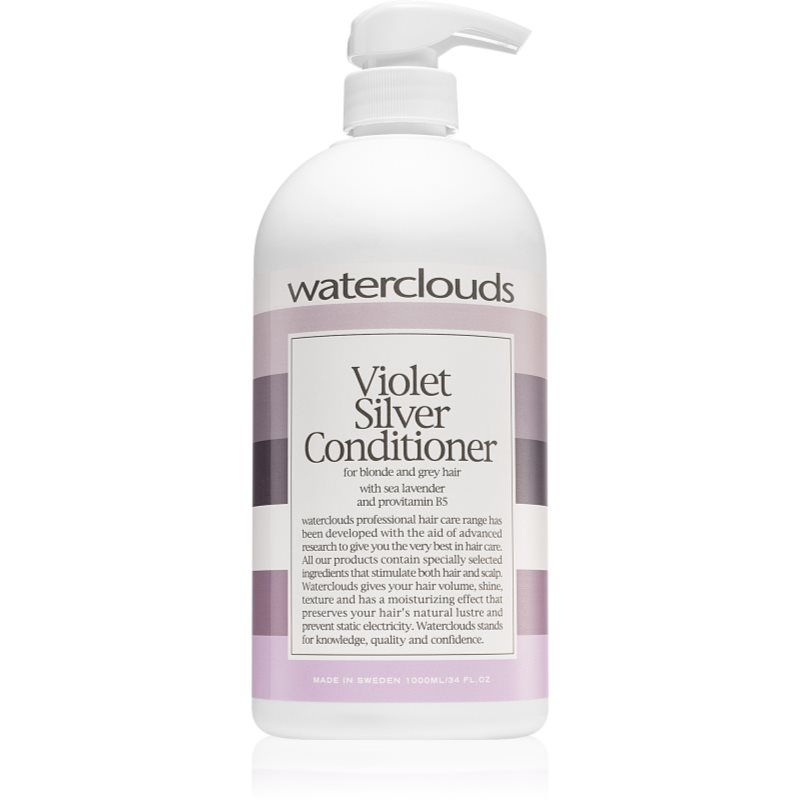 Waterclouds Violet Silver Condititoner kondicionierius šviesiems ir žiliems plaukams 1000 ml