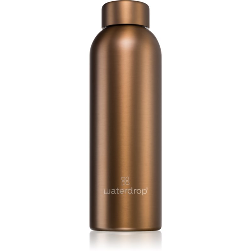 Waterdrop Thermo Steel Metal steklenica za vodo iz nerjavnega jekla barva Bronze Brushed 600 ml