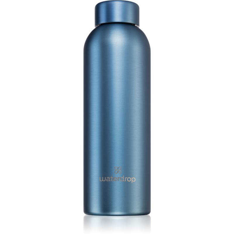 Waterdrop Thermo Steel Metal steklenica za vodo iz nerjavnega jekla barva Blue Brushed 600 ml