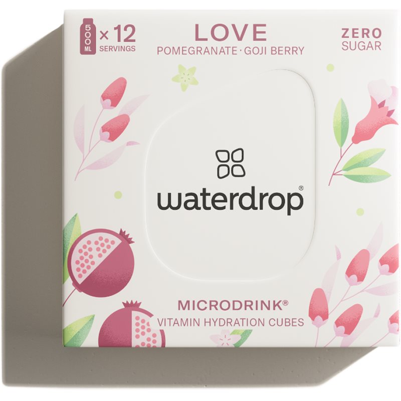 Waterdrop LOVE mikrodrink příchuť Pomegranate, Goji, Schizandra 12 ks