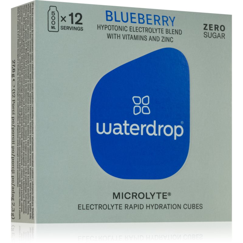 Waterdrop Microlyte napoje z elektrolitami dla sportowców smak Blueberry 12 szt.