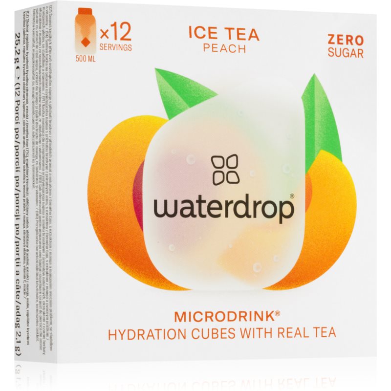 E-shop Waterdrop Microdrink Ice Tea nápoj s vitamínem C a B3 příchuť Peach 12 ks