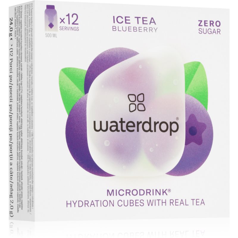 E-shop Waterdrop Microdrink Ice Tea nápoj s vitamínem C a B3 příchuť Blueberry 12 ks