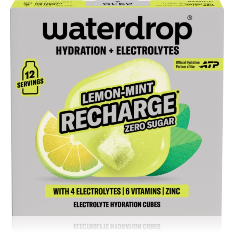 Waterdrop Microlyte rehydratační elektrolytový nápoj s vitamíny Lemon Mint Recharge 12 ks