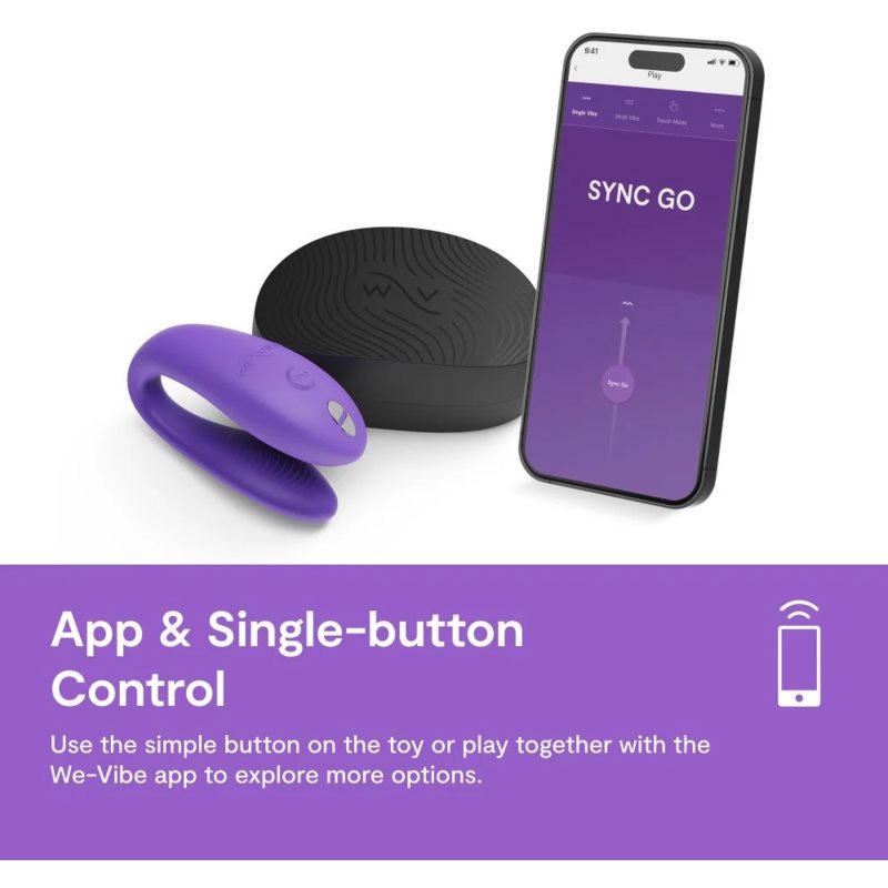 WE-VIBE Sync Go párový vibrátor Purple 7,6 cm.