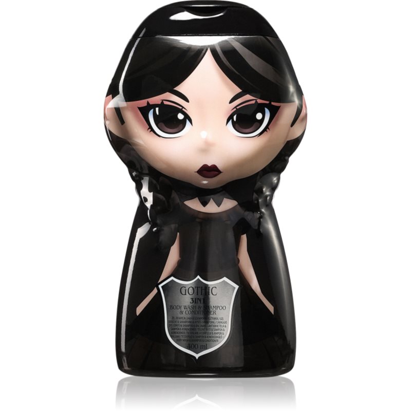 Wednesday Gothic Macabre 3-in-1 shampoo, conditioner and shower gel for children Raspberry 400 ml