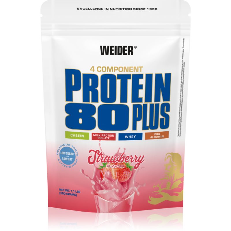WEIDER Protein 80 Plus strawberry sáček 500 g