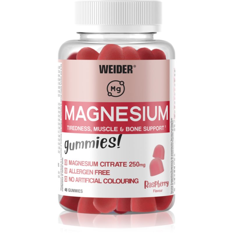 Weider Magnesium Gummies želatinové tablety pro normální činnost nervové soustavy příchuť Raspberry 48 ks koupíte na Notino.cz