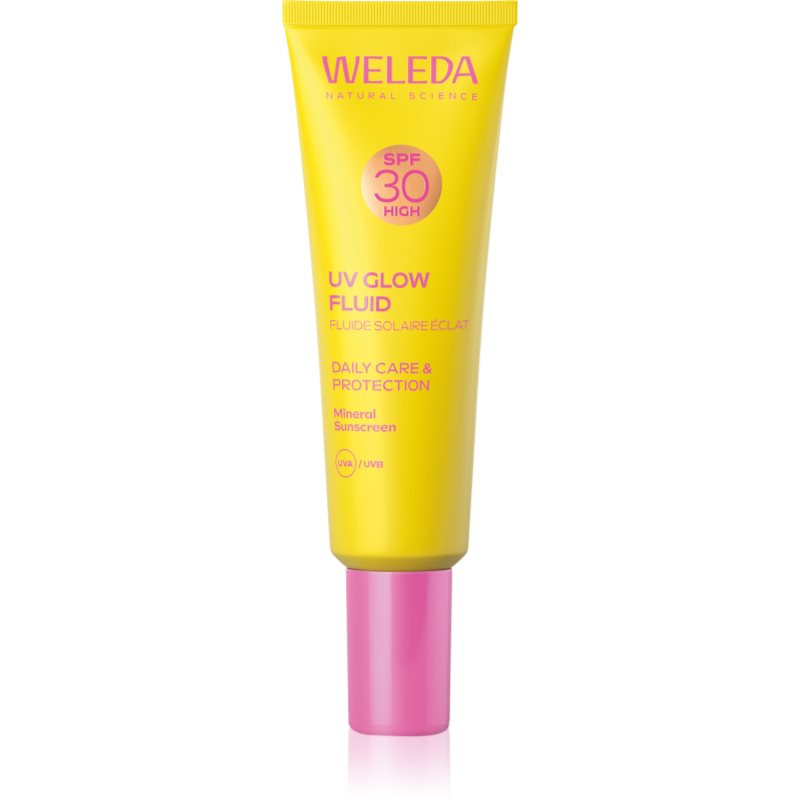 Weleda UV Glow Fluid pleťový fluid pro rozjasnění pleti SPF 30 30 ml