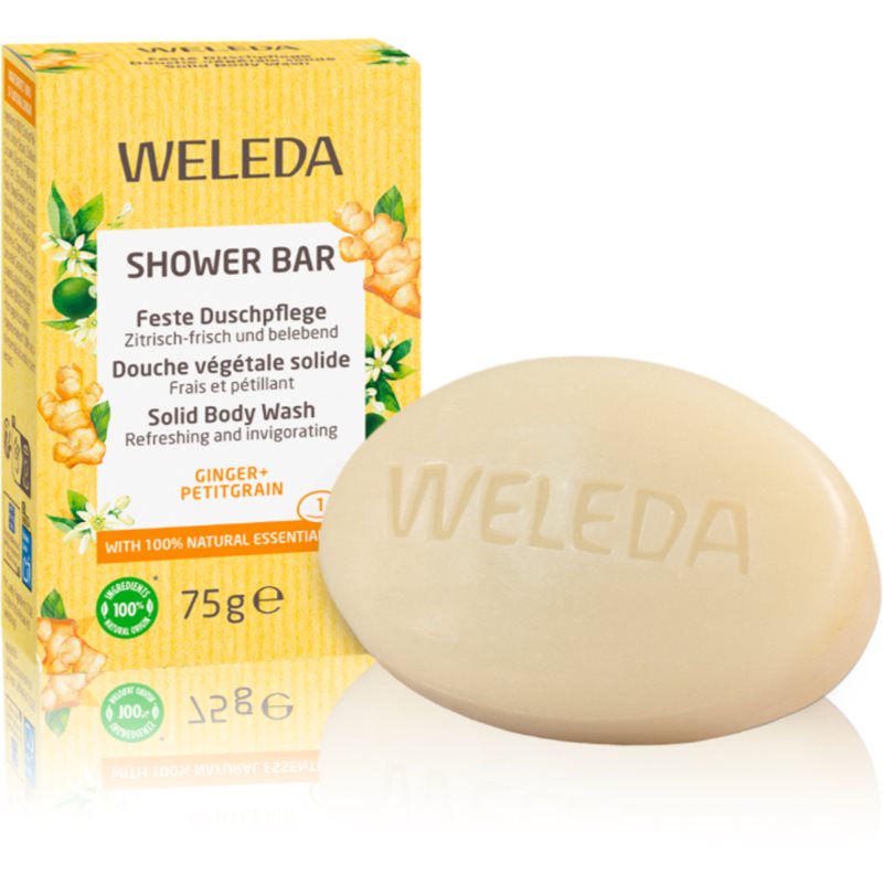 Weleda Shower Bar Ginger Szilárd szappan gyömbérrel 75 g