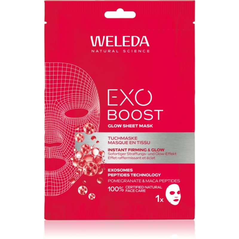 Weleda Exo Boost rozjasňujúca plátienková maska pre spevnenie pleti 20 ml