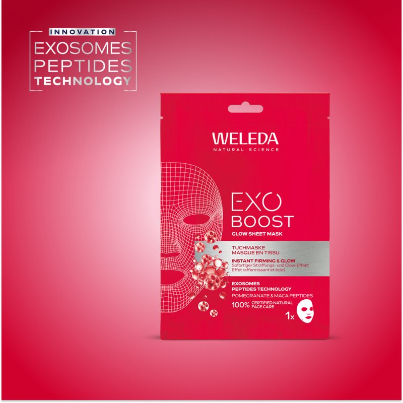 Weleda Exo Boost rozjasňujúca plátienková maska pre spevnenie pleti 20 ml (obrázok 6)