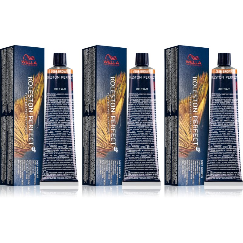 Wella Professionals Koleston Perfect ME  Deep Browns farba na vlasy výhodné balenie odtieň 6/63