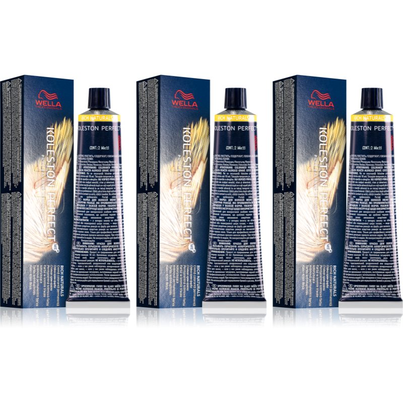 Wella Professionals Koleston Perfect ME  Rich Naturals farba na vlasy výhodné balenie odtieň 6/3