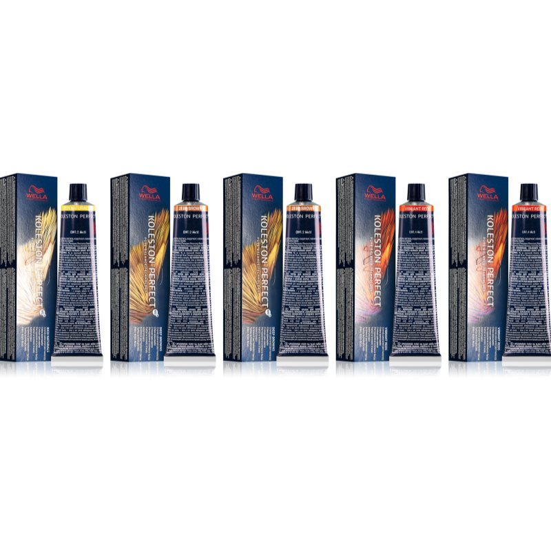 Wella Professionals Koleston Perfect ME  Bundle farba na vlasy výhodné balenie odtieň 55/55, 7/73, 6/73, 6/3, 8/73