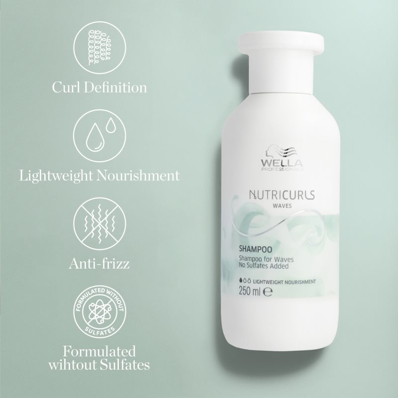 Wella Professionals Nutricurls Waves hydratační šampon pro vlnité vlasy 1000 ml (obrázek 6)