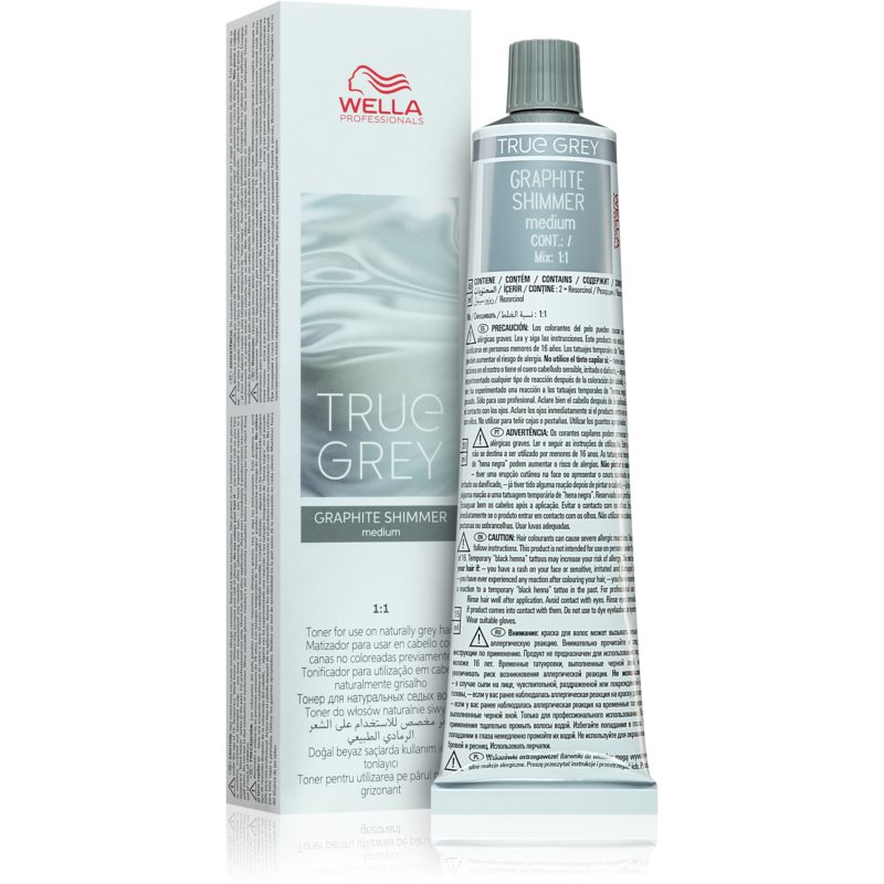 Wella Professionals True Gray toning cream for grey hair Graphite Shimmer Medium 60 ml
