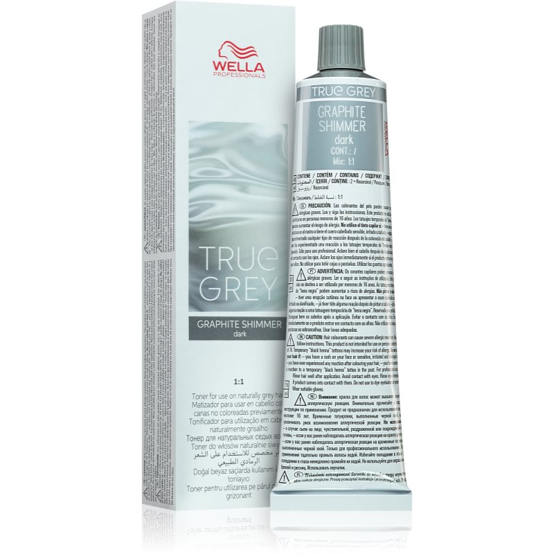 Wella Professionals True Gray toning cream for grey hair Graphite Shimmer Dark 60 ml
