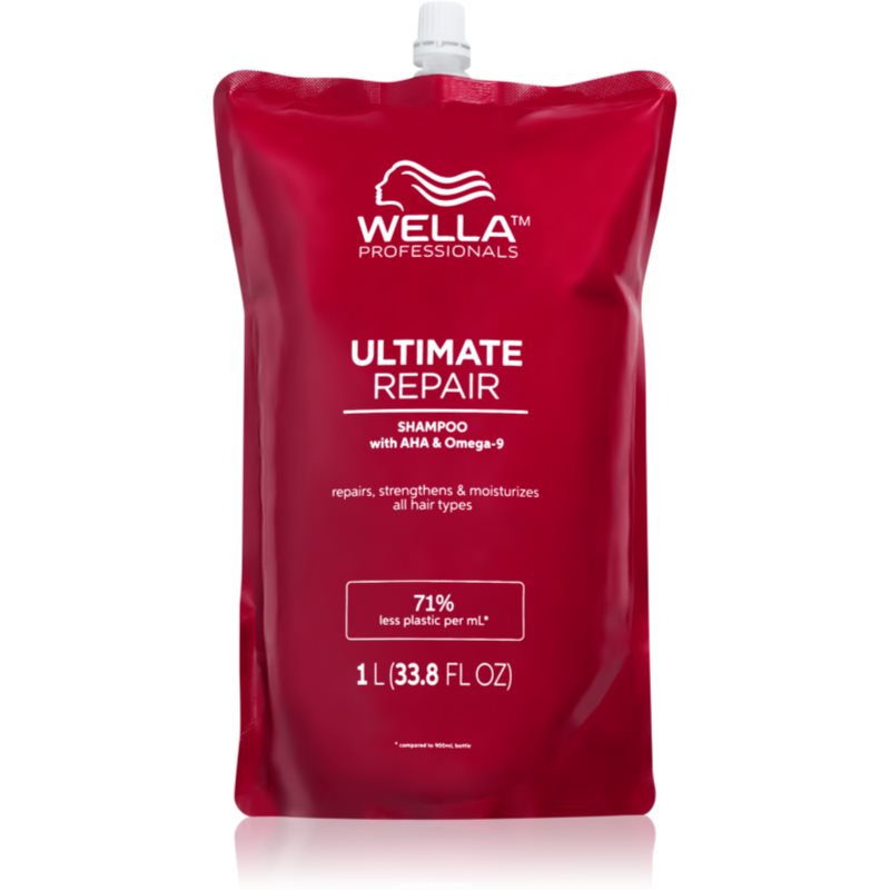 E-shop Wella Professionals Ultimate Repair Shampoo posilující šampon pro poškozené vlasy náhradní náplň 1000 ml