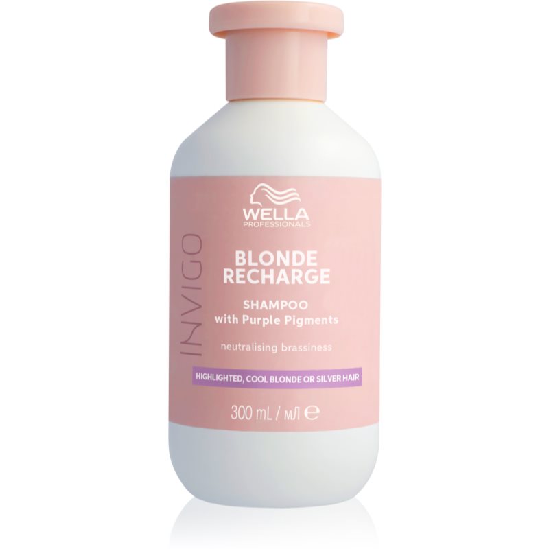 Wella Professionals Invigo Blonde Recharge Shampoo für blonde Haare neutralisiert gelbe Verfärbungen 300 ml
