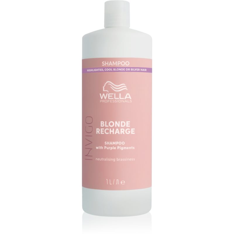Wella Professionals Invigo Blonde Recharge shampoo for blonde hair neutralising yellow tones 1000 ml