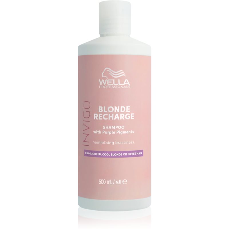 E-shop Wella Professionals Invigo Blonde Recharge šampon pro blond vlasy neutralizující žluté tóny 500 ml