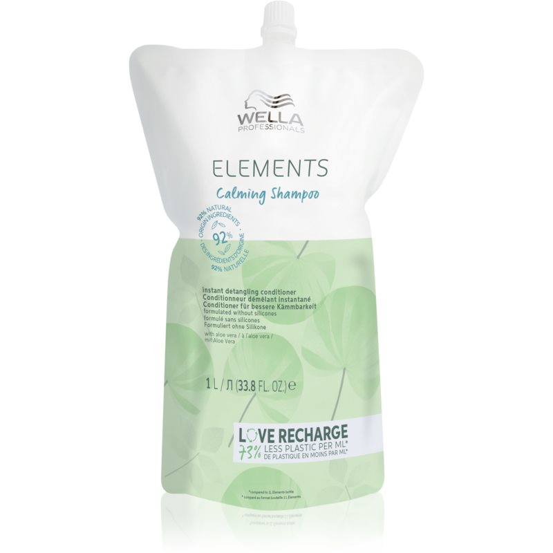 Wella Professionals Elements Calming зволожуючий та заспокоюючий шампунь для чутливої шкіри голови 1000 мл