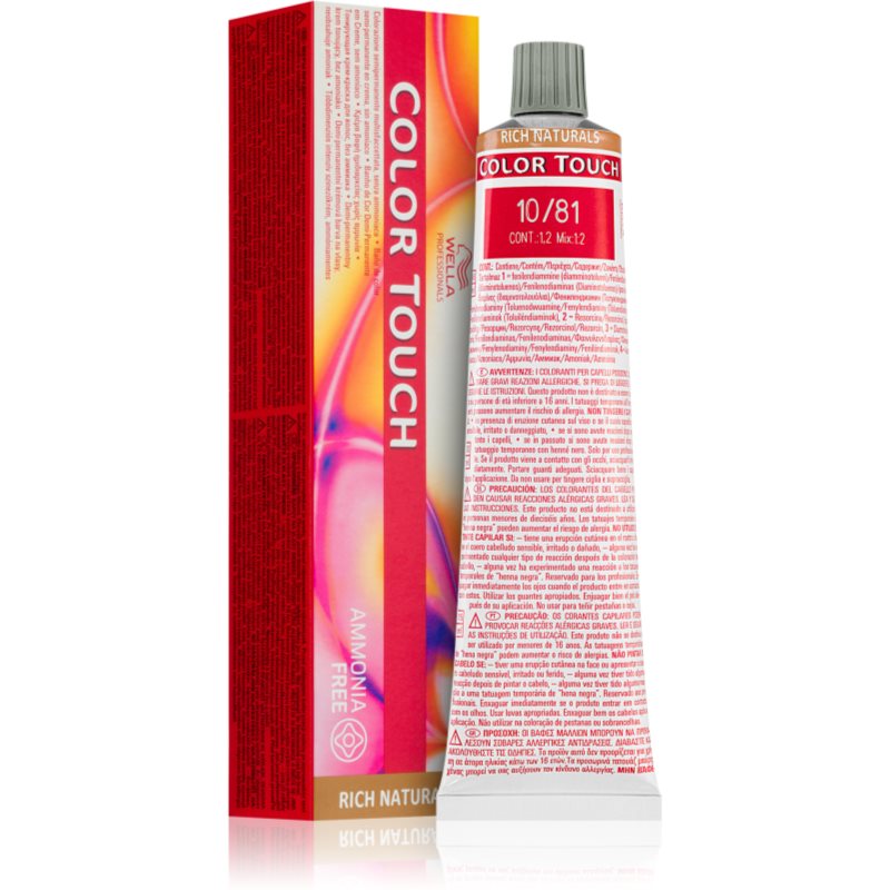 Wella Professionals Color Touch Rich Naturals plaukų dažai atspalvis 10/81 60 ml