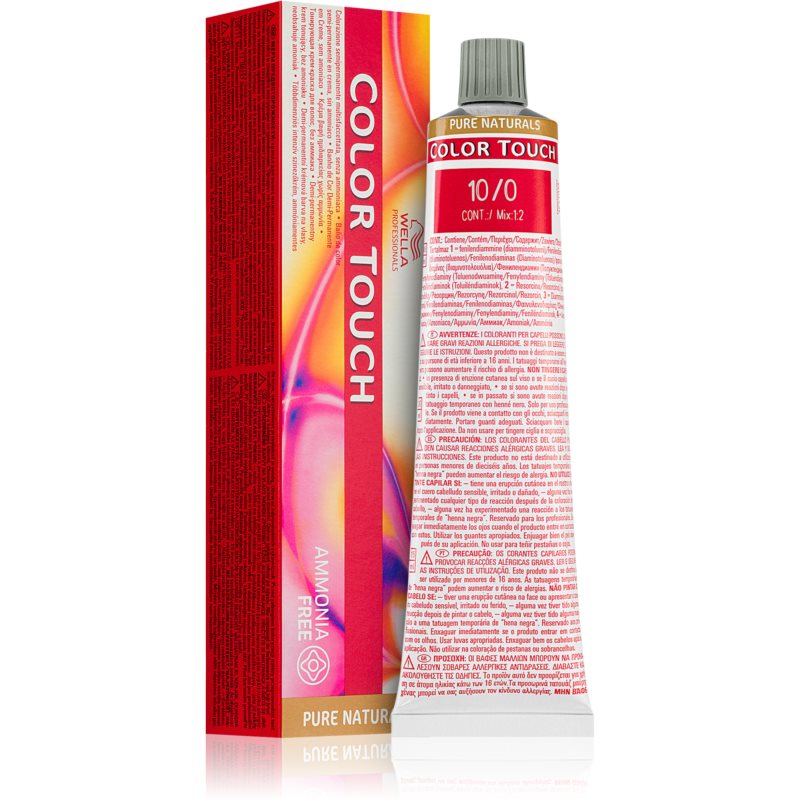 Wella Professionals Color Touch Pure Naturals Hair Colour Shade 10/0 60 Ml