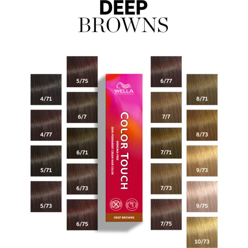 Wella Professionals Color Touch Deep Browns Coloration Cheveux Teinte 10/73 60 Ml