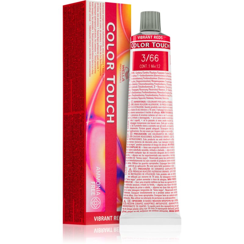 Wella Professionals Color Touch Vibrant Reds Hair Colour Shade 3/66 60 Ml