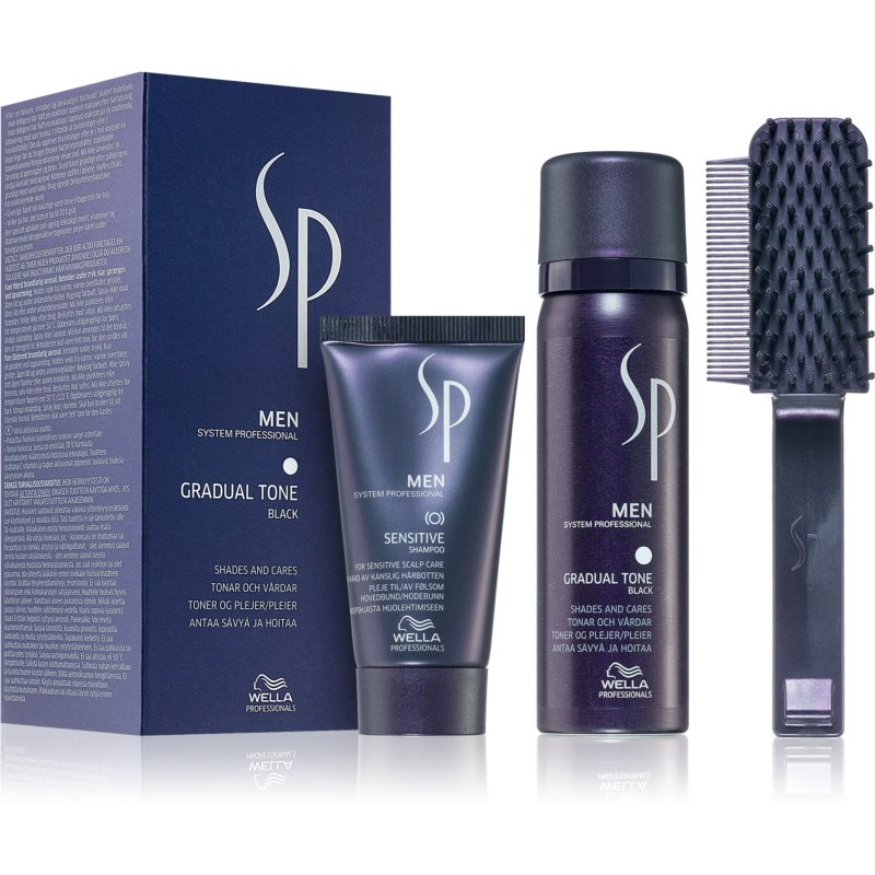 Wella Professionals SP Men Sensitive Gift Set Black (for Grey Hair) For Men