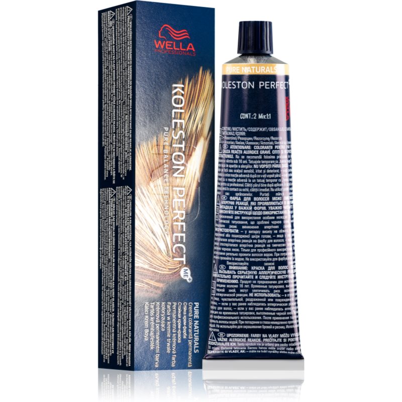 Wella Professionals Koleston Perfect ME+ Pure Naturals ilgalaikiai plaukų dažai atspalvis 2/0 60 ml